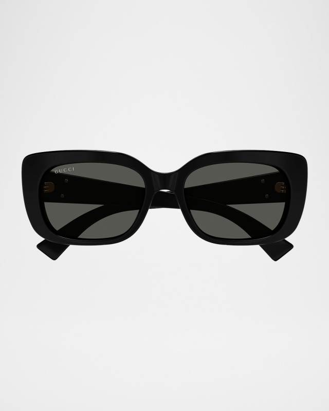 GG Muse 55mm Rectangular Acetate Sunglasses